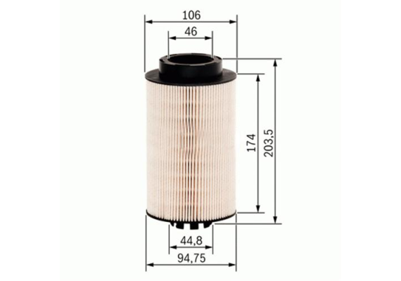 YAKIT FİLTRESİ MB ACTROS I. ACTROS II. AXOR I. AXOR II SU AYRAÇLI KAĞIT PU 999/1x-PE 935-0