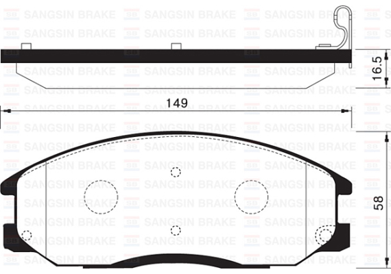 ÖN FREN BALATA HYUNDAI STAREX 2.5L D4CB LİBERO 01- / H-1 2.5L D4CB CRDi 140hp 06- / SANTAFE 2.0L D4EA CRDi 01-05