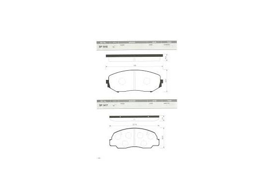 ÖN FREN BALATA SUZUKI GRAND VITARA 2.0L J20A JB420 5 kapı 06- 1.9L F9QB DDİS JB419 05