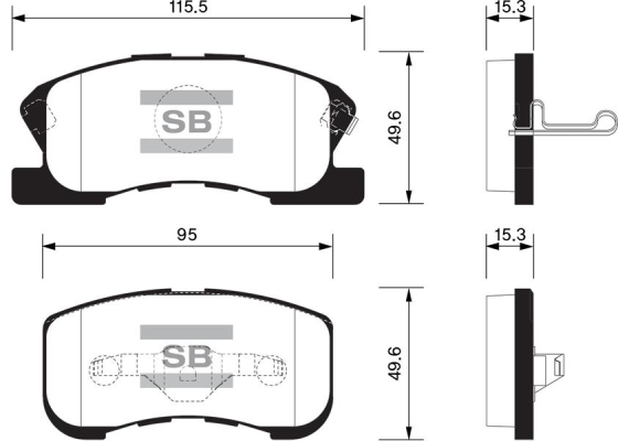 ÖN BALATA DAIHATSU SIRION 1.0-1.3 98-05 GDB3220-GDB3266