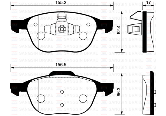ÖN FREN BALATA MAZDA 3 BK 03-09 / FORD FOCUS II 04-18 / C-MAX 07-19 / KUGA 08- / VOLVO V40 19- / S40 04-12