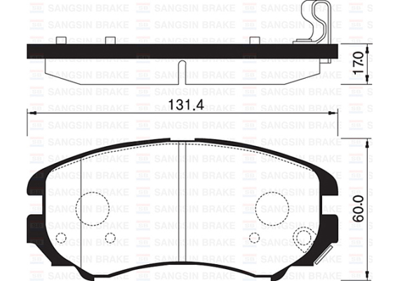 ÖN FREN BALATA HYUNDAI SONATA 2.0L CRDİ 98-04 2.0L VVTi GLS 05- / SANTAFE 2.0L D4EA CRDi 04- / TUCSON 2.0L D4EA CRDi 04-10 / KIA SOUL 1.6L CVVT 09- / SPORTAGE 2.0L CRDİ 04