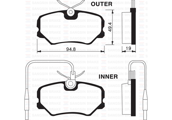 ÖN FREN BALATA FİŞLİ PEUGEOT 405 1.6L 1.8L 2.0L 1.9L SRI 92