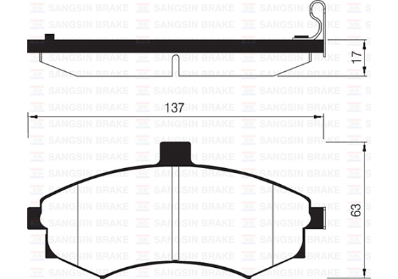 ÖN FREN BALATA HYUNDAI MATRIX 1.5L D4FA CRDi dizel 05- / ELANTRA 1.6L benzinli 01-03 - tepeli tip