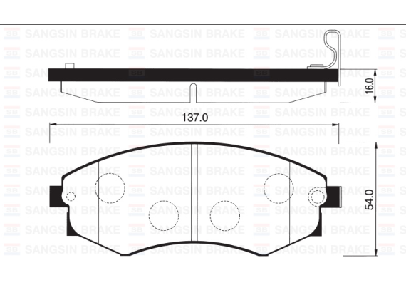 ÖN FREN BALATA HYUNDAI SONATA 1.8L 2.0L 88-96 / ELANTRA 1.6L 1.8L 2.0L 90-00 /NISSAN ALTIMA 2.0L CA20 A31 89-94